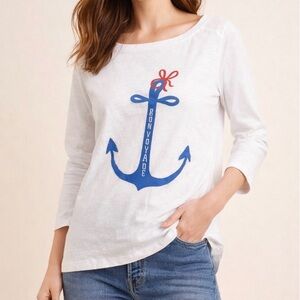 LOFT Bon Voyage Nautical Anchor Tee